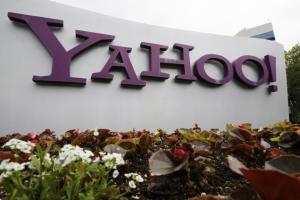 Yahoo logo outside Santa Clara, CA office (File Photo/AP/May 24, 2011)