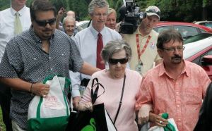 Powerball winner Gloria Mackenzie, 84, leaves the lottery office after claiming her lottery winnings. (Photo: Steve Cannon, AP, June 5, 2013)